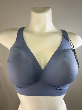 Evelyn & Bobbie Wireless The Starlette Plunge Bra in Blue Cloud LARGE